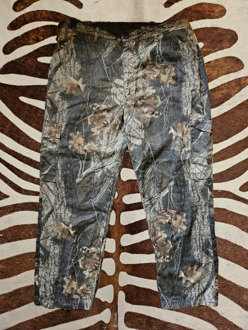 Vintage 90s Realtree Hardwood Pants Mens XL Camo Cargo Liberty Hunting 40x32